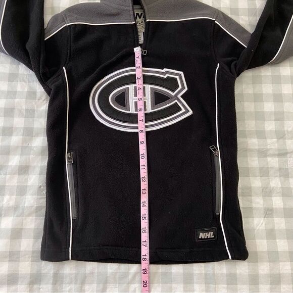 Nhl Les Canadiens CH hockey kids fleece medium Official Hockey league black grey - Picture 7 of 10